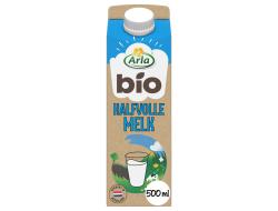 Halfvolle melk biologisch 50 cl per pak, doos 6 pakken