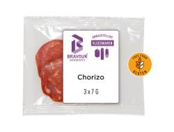 Chorizo 3 plakken à 7 gr per folie, bundel 12 folies