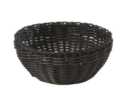Broodmand rond zwart kunststof 20 cm, per stuk