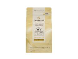 Witte chocolade callets 28% cacaoboter, zak 1 kg