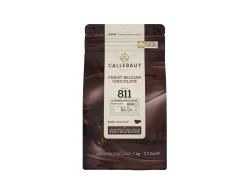 Pure chocolade callets 54,5% cacao, zak 1 kg