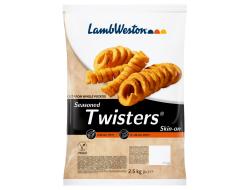 Seasoned twisters 2,5 kg per zak, doos 4 zakken.