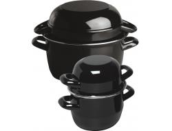 Mosselpan zwart 2 kg 3,3 ltr Ø20 cm, per stuk