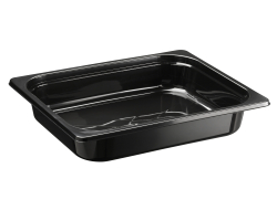 Bak GN 1/2 6cm hoog zwart plastic, doos 95 stuks