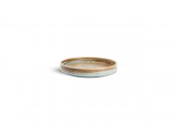 Bord plat 17,5x2,5 cm escura bruin/groen, doos 4 stuks