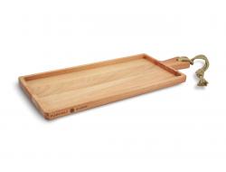 Foodplank puur hout beuken met handvat 49 cm, doos 6 stuks