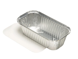 Menuschaal met deksel aluminium 1500ml, pak 25 stuks