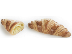 Roomboter croissant recht 65 gr per stuk, doos 80 stuks