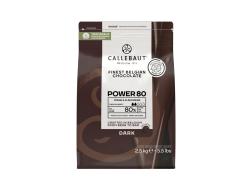 Chocolade callets powerful flavour 80% cacao, zak 2,5 kg