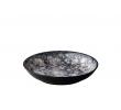 Q Authentic Diep bord Bubble zwart 21 cm, doos 6 stuks