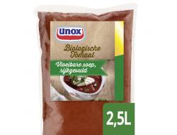 Biologische Tomatensoep 2,5 ltr per zak, doos 4 zakken.