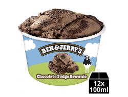 Chocolate fudge brownie 100 ml per bakje, doos 12 bakjes