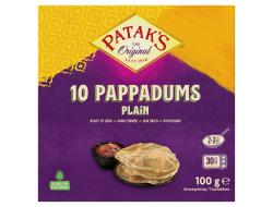 Pappadum naturel 15 cm, pak 100 gr