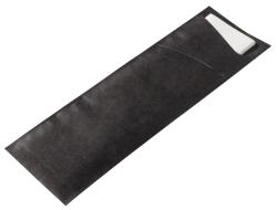 Bestekzak slim zwart FSC 60 stuks per pak, doos 4 pakken.