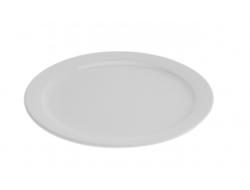 Bord met smalle rand budgetline wit plat Ø17 cm, doos 6 stuks.