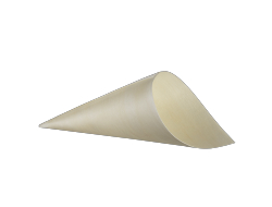 Amuse cone middel Ø45x90 mm hout FSC, doosje 75 stuks