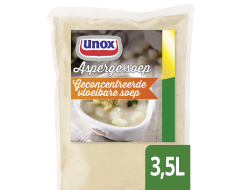 Asperge crèmesoep opbrengst 3,5 ltr 2 ltr per zak, doos 4 zakken