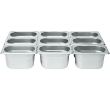 Kitchenline Bak RVS 1/9 GN 1 ltr 10 cm, per stuk
