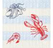 Duni Tissue servet 33x33 cm Sea Delights 3-laags 250 stuks per pak, doos 4 pakken