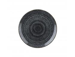 Coupe bord Studio Prints Homespun Charcoal Black Ø 165 mm, doos 12 stuks