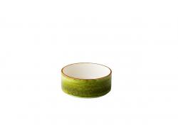 Jersey kom opstaande rand stapelbaar groen 12,8 cm, doos 6 stuks