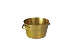 Emmertje vintage rvs goud Ø 80 x H. 40 mm, doos 24 stuks