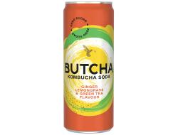Ginger lemongrass & green tea 0% 25 cl per blik, tray 12 blikken