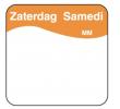 Daymark Makkelijk verwijderb. sticker zaterdag 25 mm 1000/rol, per stuk