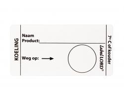Etiket koeling 7°C, rol 250 stuks