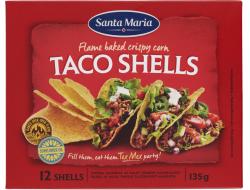 Tacoschelpen 12 stuks, doosje 135 gr