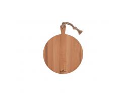 Plank puur hout beuken met handvat Ø 30 cm, doos 8 stuks