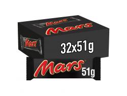 Candybar single 51 gr per stuk, doosje 32 stuks.