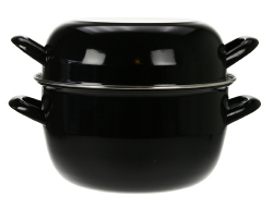 Mosselpan zwart 4 kg Ø24 cm, per stuk