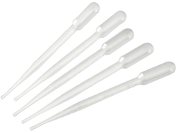 Pipet klein 1 ml transparant kunststof, pak 100 stuks