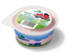 Kwark bosvruchten 150 gr per beker, tray 12 bekers