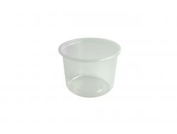 Bak rond 500 ml transparant plastic, doos 500 stuks