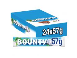 Candybar melkchocolade 57 gr per stuk, doosje 24 stuks.
