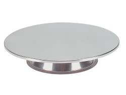 Taartplateau RVS 30 cm, per stuk