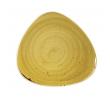Churchill Triangle bord Stonecast Mustard Seed Yellow 311 mm, doos 6 stuks