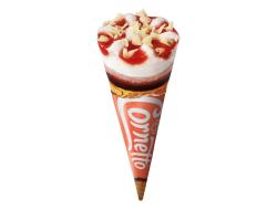 Cornetto aardbei 125 ml per stuk, doos 24 stuks.