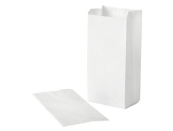 Snackzak nr. 27 blanco wit papier perfo 1200 stuks FSC, doos 10 kg