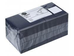 Servet 2 laags zwart 1/4 vouw 24x24cm FSC, pak 250 stuks
