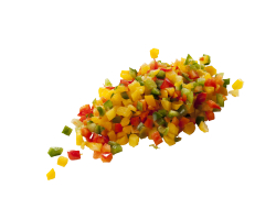Gemengde paprikablokjes 6 mm, bak 1 kg