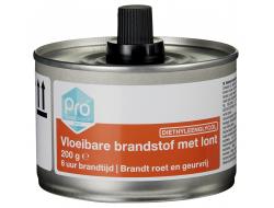 Chafing dish brandstof met lont 200 gr per blik, 6 branduren, doos 24 blikken