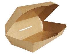 Snack- en broodbak kraft karton FSC, zak 100 stuks