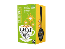 Green tea chai biologisch 2,5 gr per zakje, doosje 20 zakjes