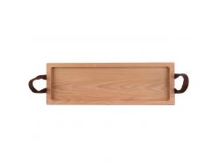 Beuken serveertray 1-vaks handgreep leer 59 cm, doos 4 stuks