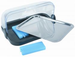 Buffetvitrine 44 x 32 x H20,5 cm incl. roltop en elementen, per set