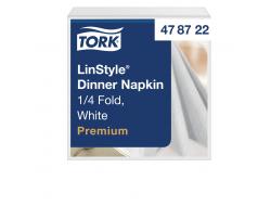 LinStyle® dinnerservet wit  1/4-vouw 39x39 cm 50 stuks per zak, doos 14 zakken