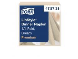 LinStyle® dinnerservet crème 1/4-vouw 39x39 50 stuks per zak, doos 14 zakken